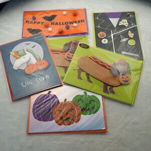 NWT Papyrus Halloween Greeting Cards Lot of 6 3D Embellished Designs New